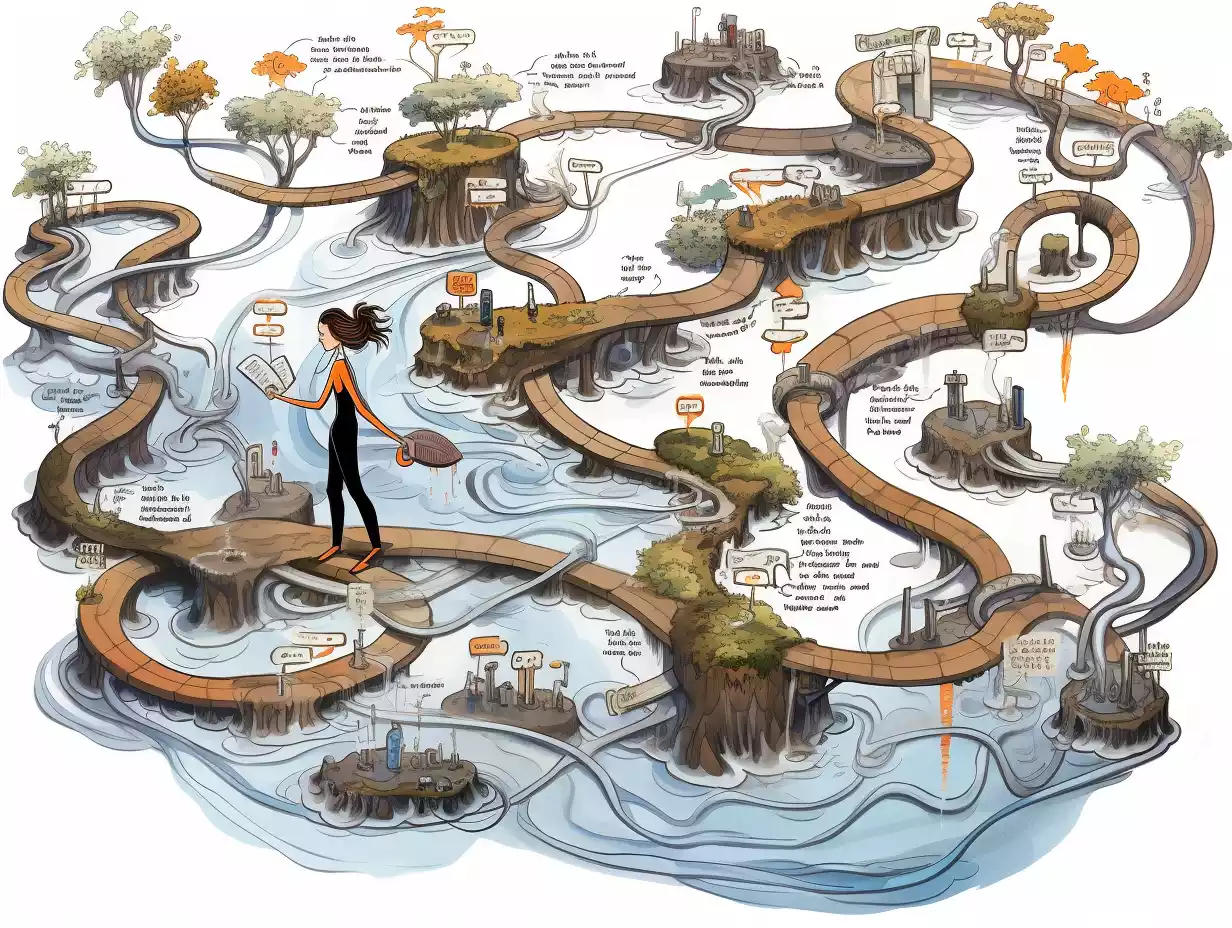 an illustration depicting optimization of a complex flow