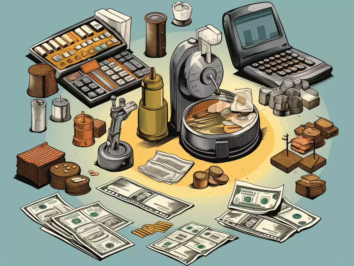 an illustration of different forms of financial instruments and money