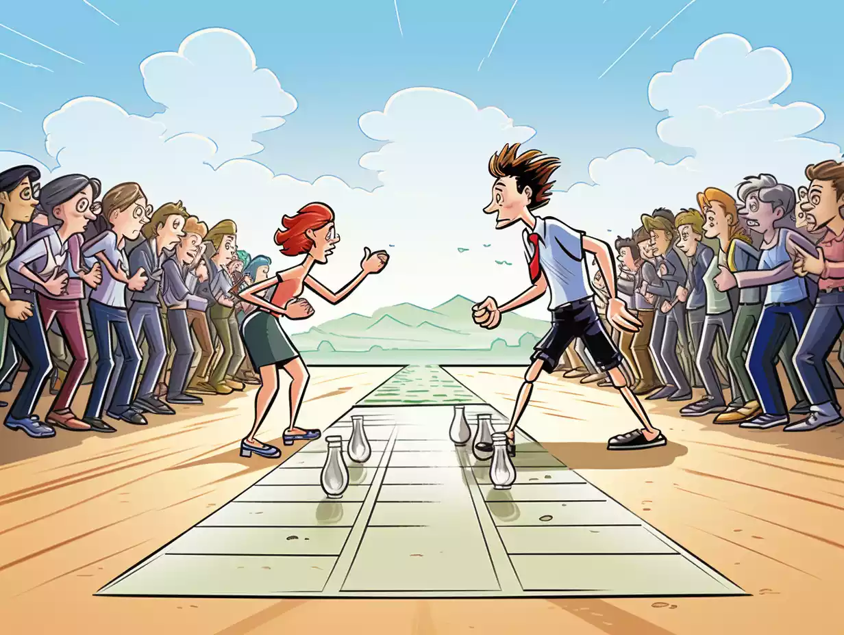 an illustration depicting the concept of competition in business